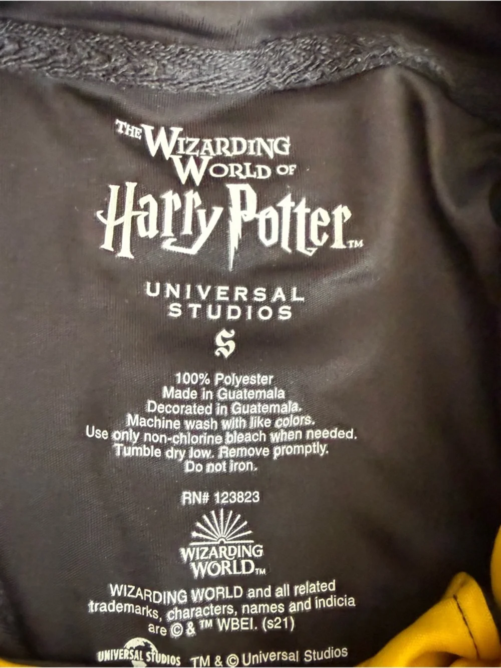 UNIVERSAL STUDIOS Harry Potter Hufflepuff Asymmetrical Jacket Small